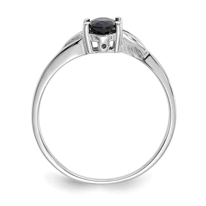 Rings WB Choice Jewelry 10k White Gold Polished Geniune Sapphire Birthstone RingWBC10XBR150 Rings WB Choice Jewelry 10k White Gold Polished Geniune Sapphire Birthstone RingWBC10XBR150