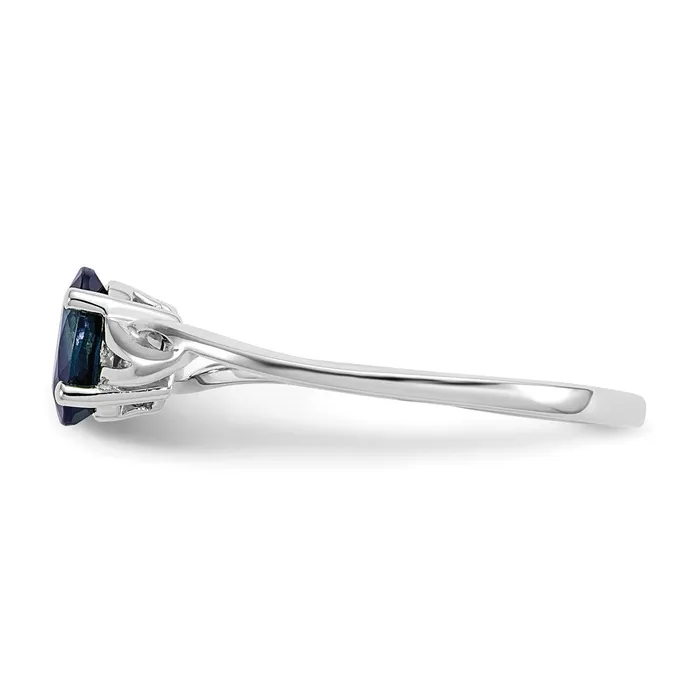 Rings WB Choice Jewelry 10k White Gold Polished Geniune Sapphire Birthstone RingWBC10XBR150 Rings WB Choice Jewelry 10k White Gold Polished Geniune Sapphire Birthstone RingWBC10XBR150