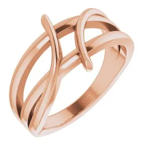 Rings WB Choice Jewelry 14K Rose 124 mm Freeform Bypass Ring 51769103PSTWBC Rings WB Choice Jewelry 14K Rose 124 mm Freeform Bypass Ring 51769103PSTWBC