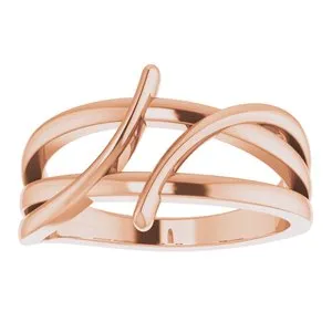 Rings WB Choice Jewelry 14K Rose 124 mm Freeform Bypass Ring 51769103PSTWBC Rings WB Choice Jewelry 14K Rose 124 mm Freeform Bypass Ring 51769103PSTWBC