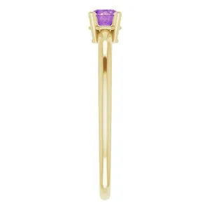 Rings WB Choice Jewelry 14K Yellow 3 mm Round Imitation Amethyst Birthstone Ring Size 319399127PSTWBC Rings WB Choice Jewelry 14K Yellow 3 mm Round Imitation Amethyst Birthstone Ring Size 319399127PSTWBC