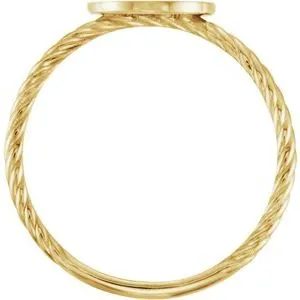Rings WB Choice Jewelry 14K Yellow Round Engravable Rope Ring514011001PSTWBC Rings WB Choice Jewelry 14K Yellow Round Engravable Rope Ring514011001PSTWBC