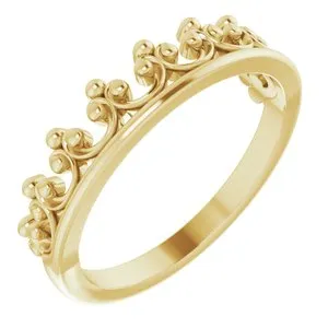 Rings WB Choice Jewelry 14K Yellow Stackable Crown Ring 51789102PSTWBC