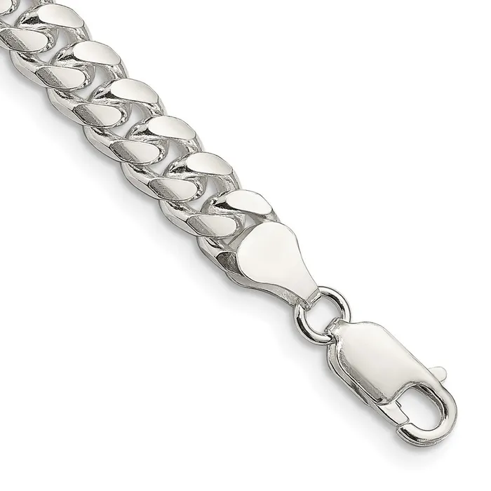 Rings WB Choice Jewelry Sterling Silver 7mm Domed w Side DC Curb ChainWBCQRC2009 Rings WB Choice Jewelry Sterling Silver 7mm Domed w Side DC Curb ChainWBCQRC2009