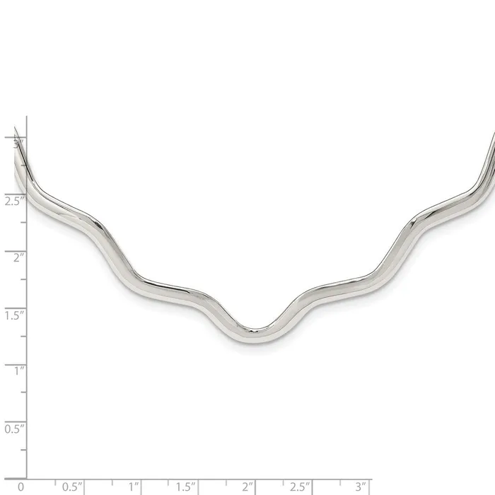 Rings WB Choice Jewelry Sterling Silver Wavy VShape Neck CollarWBCQG1750 Rings WB Choice Jewelry Sterling Silver Wavy VShape Neck CollarWBCQG1750
