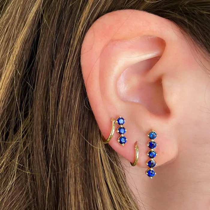Shylee Rose Jewelry 5 Sapphire Stud Earrings Earrings