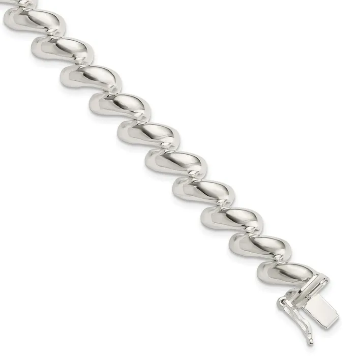 Sterling Silver 10mm San Marco BraceletWBCQM178 WB Choice Jewelry Bracelets