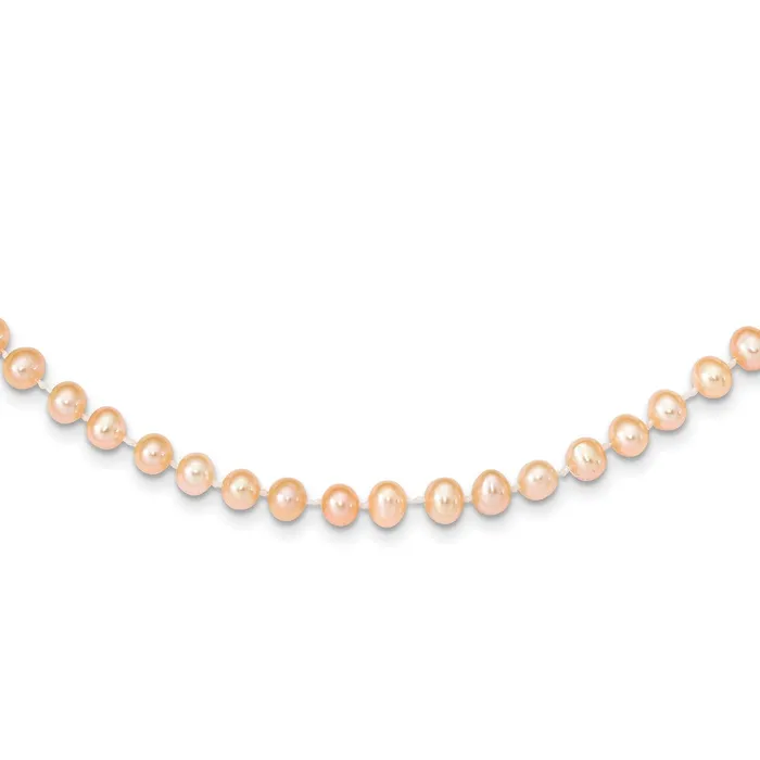 WB Choice Jewelry 14k 56mm Pink Near Round Freshwater Cultured Pearl NecklaceWBCPPN05016 Necklaces WB Choice Jewelry 14k 56mm Pink Near Round Freshwater Cultured Pearl NecklaceWBCPPN05016 Necklaces