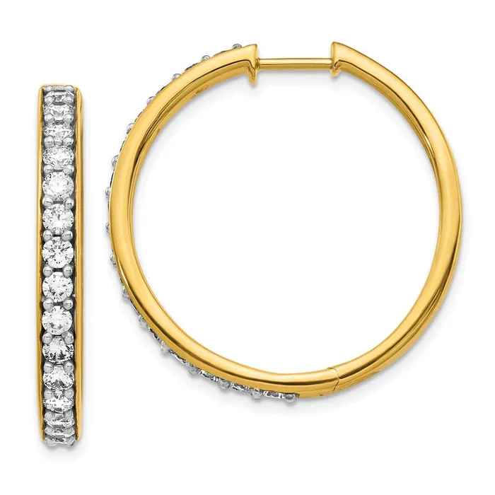 WB Choice Jewelry Earrings 14k Diamond Hinged Hoop EarringsWBCEM4267200YA WB Choice Jewelry Earrings 14k Diamond Hinged Hoop EarringsWBCEM4267200YA