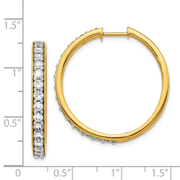 WB Choice Jewelry Earrings 14k Diamond Hinged Hoop EarringsWBCEM4267200YA WB Choice Jewelry Earrings 14k Diamond Hinged Hoop EarringsWBCEM4267200YA