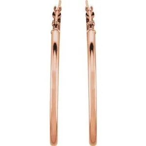WB Choice Jewelry Earrings 14K Rose 34 mm Hoop Earrings202706008PSTWBC WB Choice Jewelry Earrings 14K Rose 34 mm Hoop Earrings202706008PSTWBC