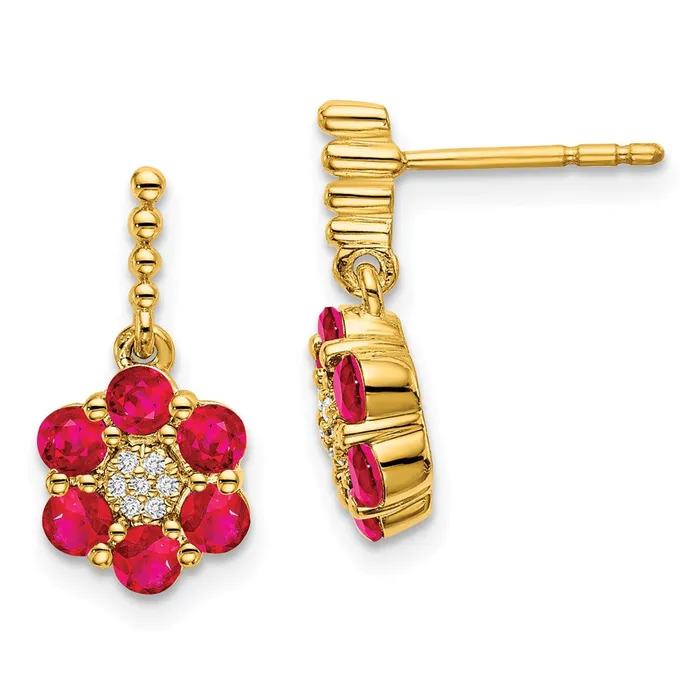 WB Choice Jewelry Earrings 14k Ruby and Diamond EarringsWBCEM7191RU005YA WB Choice Jewelry Earrings 14k Ruby and Diamond EarringsWBCEM7191RU005YA