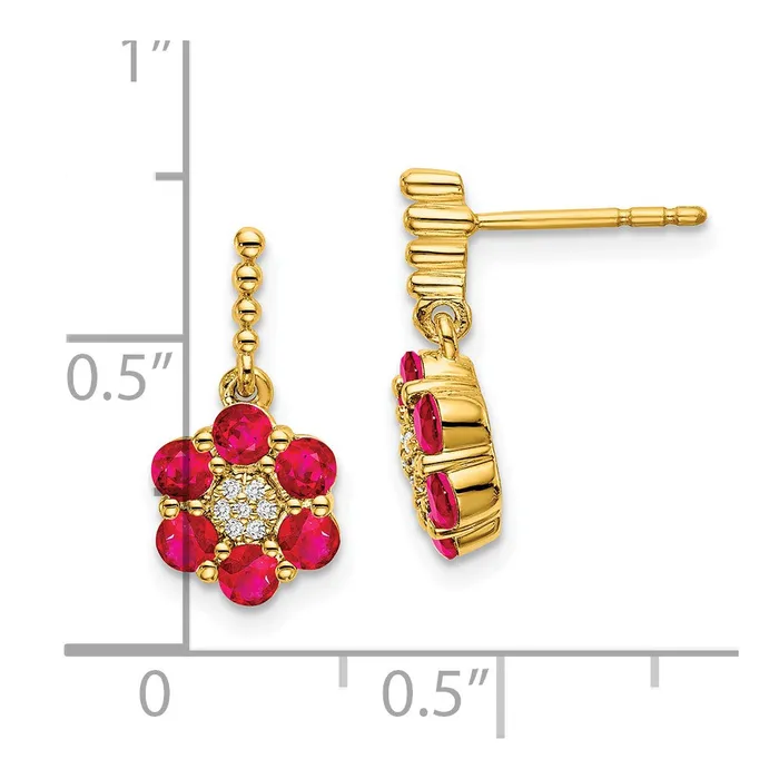 WB Choice Jewelry Earrings 14k Ruby and Diamond EarringsWBCEM7191RU005YA WB Choice Jewelry Earrings 14k Ruby and Diamond EarringsWBCEM7191RU005YA