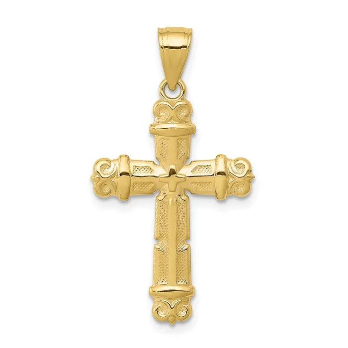WB Choice Jewelry Necklaces 10k Fleur de Lis Cross PendantWBC10C1118
