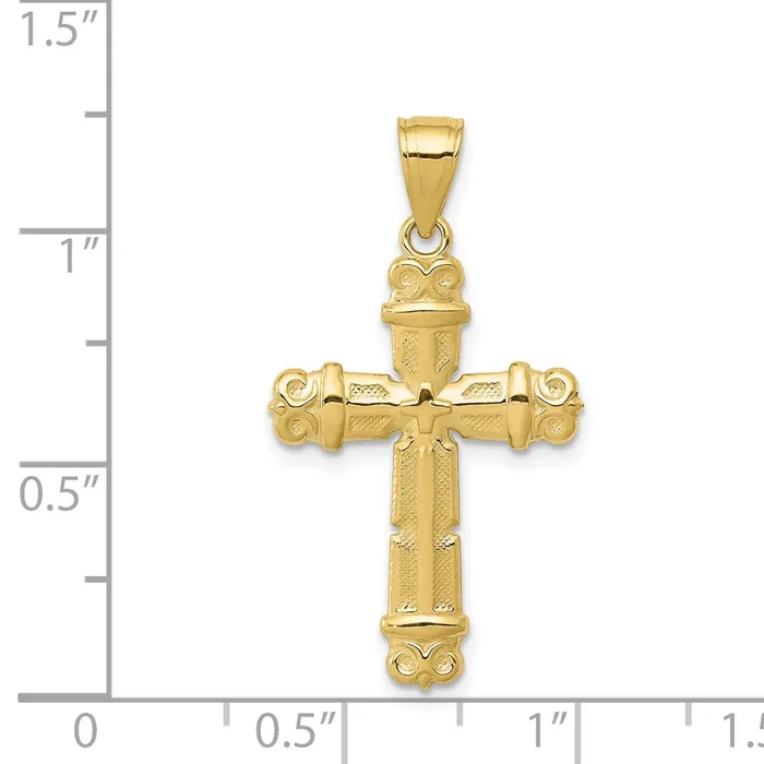 WB Choice Jewelry Necklaces 10k Fleur de Lis Cross PendantWBC10C1118 WB Choice Jewelry Necklaces 10k Fleur de Lis Cross PendantWBC10C1118