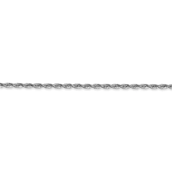 WB Choice Jewelry Necklaces 14k White Gold 185mm DC Quadruple Rope Chain AnkletWBCWQT0149 WB Choice Jewelry Necklaces 14k White Gold 185mm DC Quadruple Rope Chain AnkletWBCWQT0149