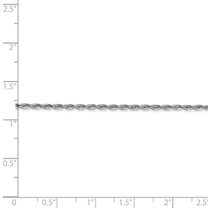 WB Choice Jewelry Necklaces 14k White Gold 185mm DC Quadruple Rope Chain AnkletWBCWQT0149 WB Choice Jewelry Necklaces 14k White Gold 185mm DC Quadruple Rope Chain AnkletWBCWQT0149