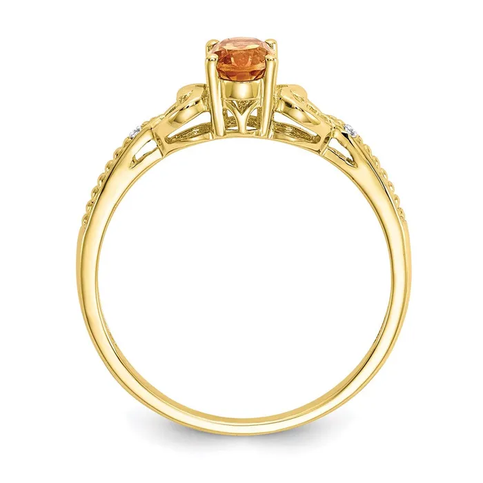 WB Choice Jewelry Rings 10K Citrine and Diamond RingWBC10XB284 WB Choice Jewelry Rings 10K Citrine and Diamond RingWBC10XB284