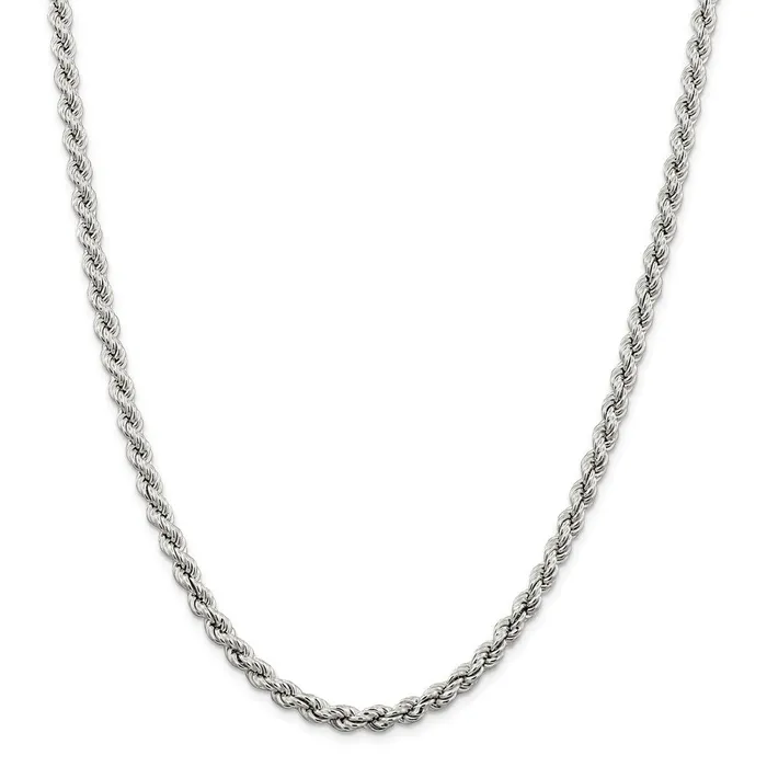 WB Choice Jewelry Rings Sterling Silver 53mm Semisolid Rope ChainWBCQFC11918 WB Choice Jewelry Rings Sterling Silver 53mm Semisolid Rope ChainWBCQFC11918