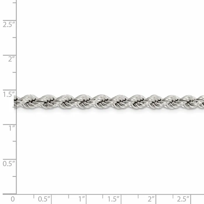 WB Choice Jewelry Rings Sterling Silver 53mm Semisolid Rope ChainWBCQFC11918 WB Choice Jewelry Rings Sterling Silver 53mm Semisolid Rope ChainWBCQFC11918