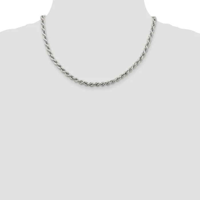 WB Choice Jewelry Rings Sterling Silver 53mm Semisolid Rope ChainWBCQFC11918 WB Choice Jewelry Rings Sterling Silver 53mm Semisolid Rope ChainWBCQFC11918