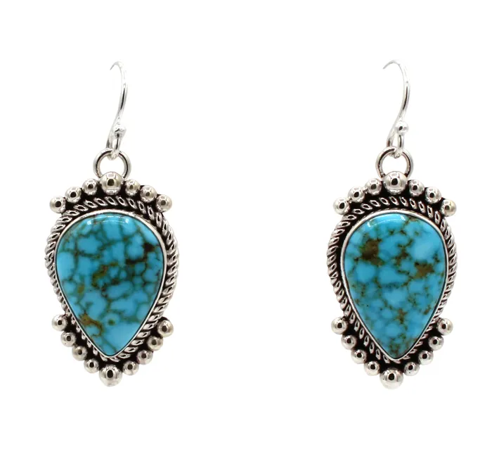 Artie Yellowhorse Earrings Kingman Turquoise Drop Earrings