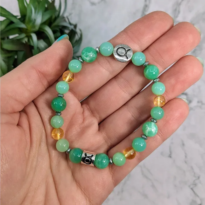Bliss Crystals Bracelets Taurus Zodiac Handmade Beaded Bracelet 7 Astrology Sign Jewelry LV2893 Bliss Crystals Bracelets Taurus Zodiac Handmade Beaded Bracelet 7 Astrology Sign Jewelry LV2893