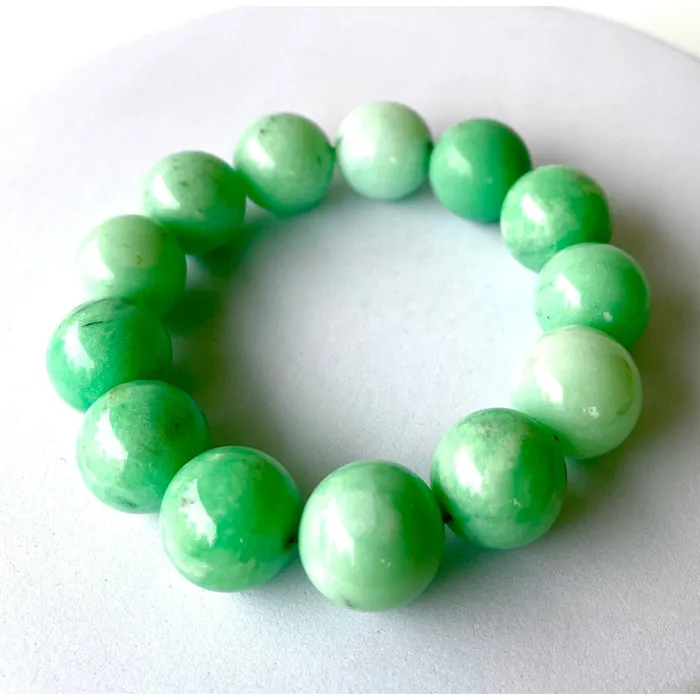 Bracelets Bliss Crystals Chrysoprase Bracelet XL Bead 18 mm VT025