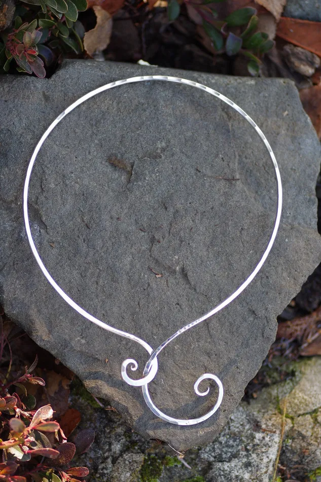Cranston Rings Hand Hammered Sterling Silver Collar