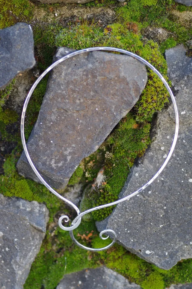 Cranston Rings Hand Hammered Sterling Silver Collar