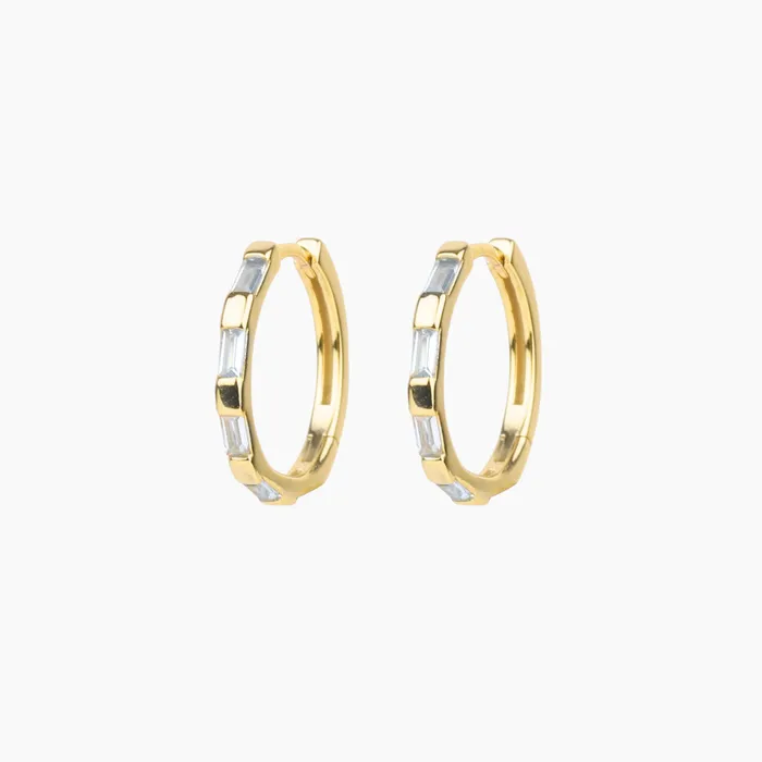 Earrings misha hawaii Aquamarine Hoop Earrings