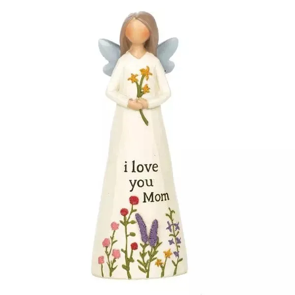 Kellis Gifts I Love You Mom Angel Figurine Gift for Mother Necklaces
