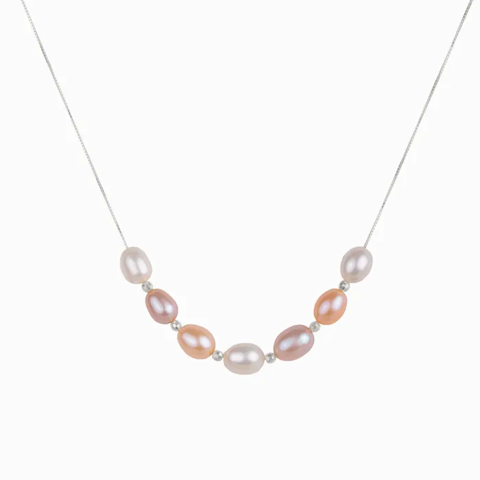 MishaHawaii Necklaces Edith Pink Multicolor Pearl Necklace MishaHawaii Necklaces Edith Pink Multicolor Pearl Necklace