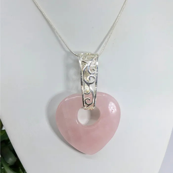 Necklaces Bliss Crystals Silver Plated Bale for Donut Pendant Swirly Style Donut not included LV6488 Necklaces Bliss Crystals Silver Plated Bale for Donut Pendant Swirly Style Donut not included LV6488