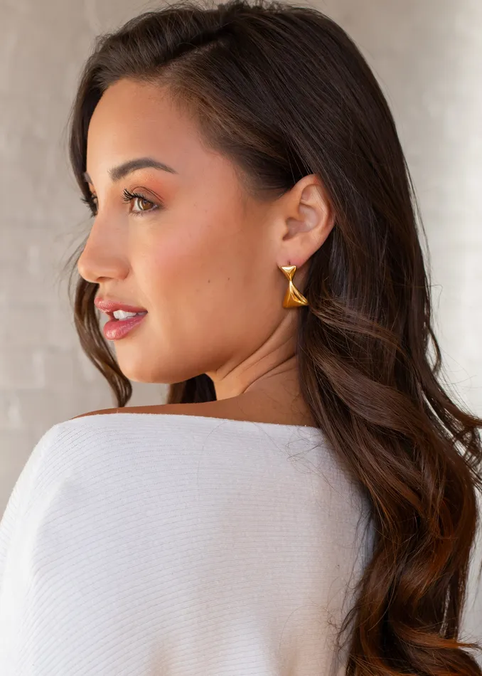 panacheaccessories Earrings Luxe Gold Geometric Earrings