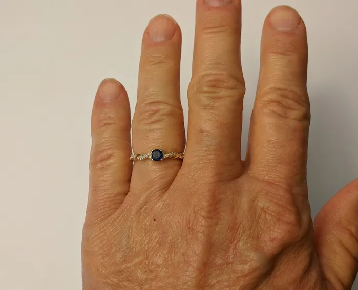 Quintessence Rings Sapphire or Emerald and Diamond Ring in 14K Gold