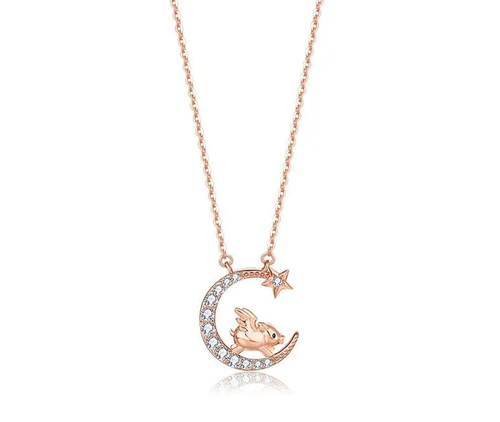 Rings Alibaba Zodiac Baby Animal NecklacesChinese Zodiac Cute Rose Gold Plated Sterling Silver