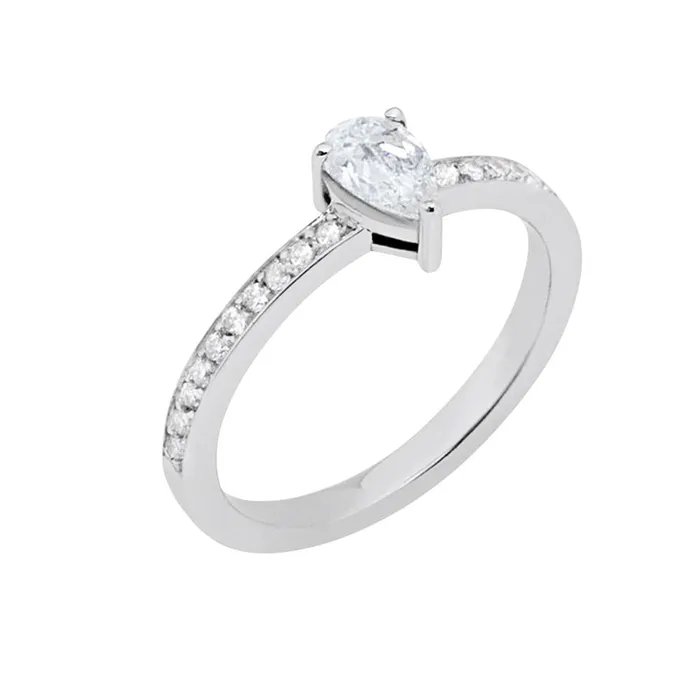Rings Jack Vartanian LINE DROP RING IN 18K WHITE GOLD WITH DIAMOND