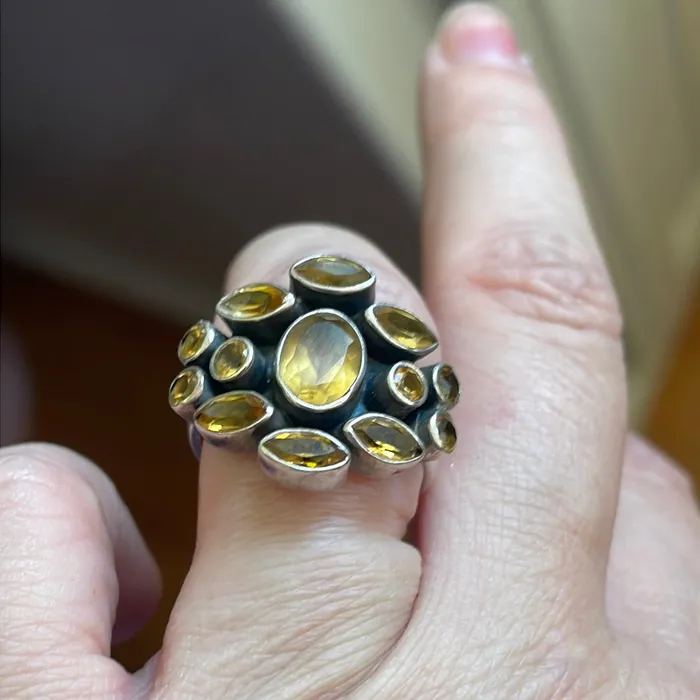 Rings Vintage Paris Jewelry Citrine Ring Sterling Silver Vintage Rings Vintage Paris Jewelry Citrine Ring Sterling Silver Vintage