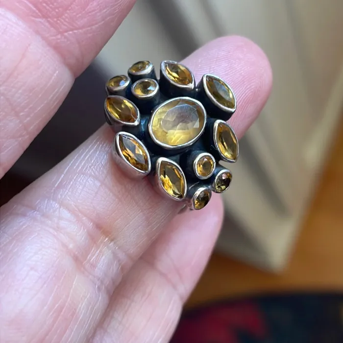 Rings Vintage Paris Jewelry Citrine Ring Sterling Silver Vintage Rings Vintage Paris Jewelry Citrine Ring Sterling Silver Vintage