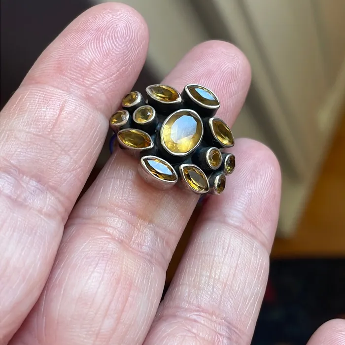 Rings Vintage Paris Jewelry Citrine Ring Sterling Silver Vintage Rings Vintage Paris Jewelry Citrine Ring Sterling Silver Vintage
