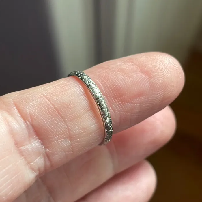 Rings Vintage Paris Jewelry Orange Blossom Band 18k White Gold Antique Rings Vintage Paris Jewelry Orange Blossom Band 18k White Gold Antique