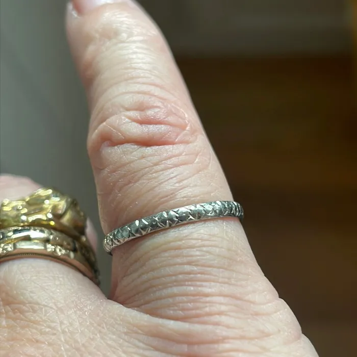 Rings Vintage Paris Jewelry Orange Blossom Band 18k White Gold Antique Rings Vintage Paris Jewelry Orange Blossom Band 18k White Gold Antique