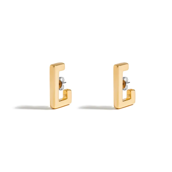 ROCK EAR HOOK IN 18K YELLOW GOLD PLATED SILVER Jack Vartanian Earrings