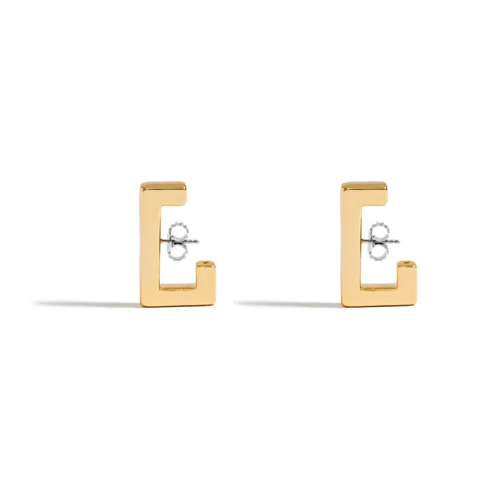 ROCK EAR HOOK IN 18K YELLOW GOLD PLATED SILVER Jack Vartanian Earrings