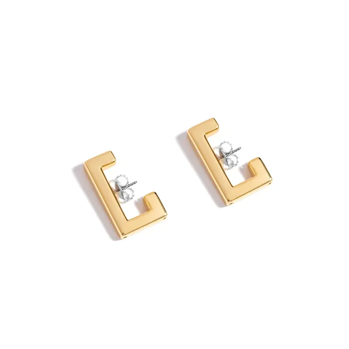 ROCK EAR HOOK IN 18K YELLOW GOLD PLATED SILVER Jack Vartanian Earrings