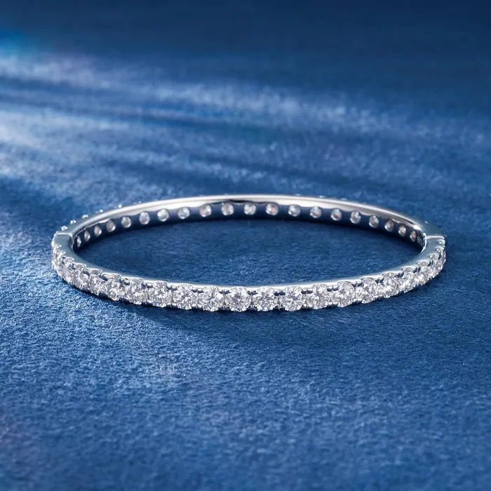 S925 Silver Moissanite 4mm Bangle Bracelet icezeusshop Bracelets