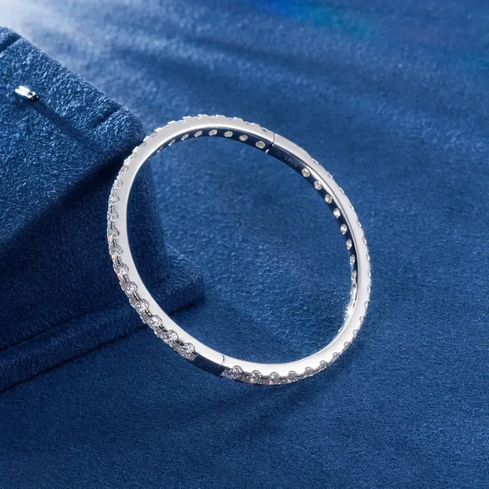 S925 Silver Moissanite 4mm Bangle Bracelet icezeusshop Bracelets