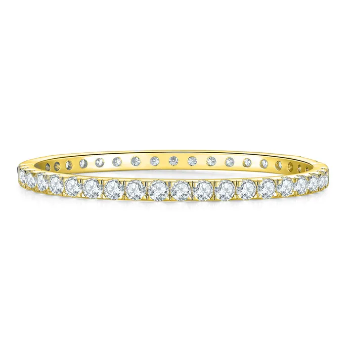 S925 Silver Moissanite 4mm Bangle Bracelet icezeusshop Bracelets