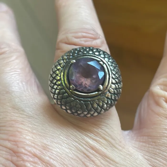 Vintage Paris Jewelry Rings Amethyst Ring Sterling Silver Vintage